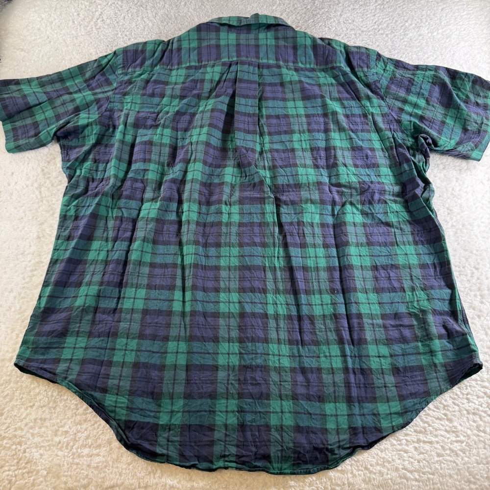 Ralph Lauren Button Down Mens XL Green Pony Plaid Classic Fit Cotton Pony - Picture 8 of 9